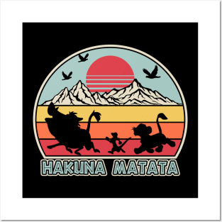 Retro Vintage Hakuna Matata Posters and Art